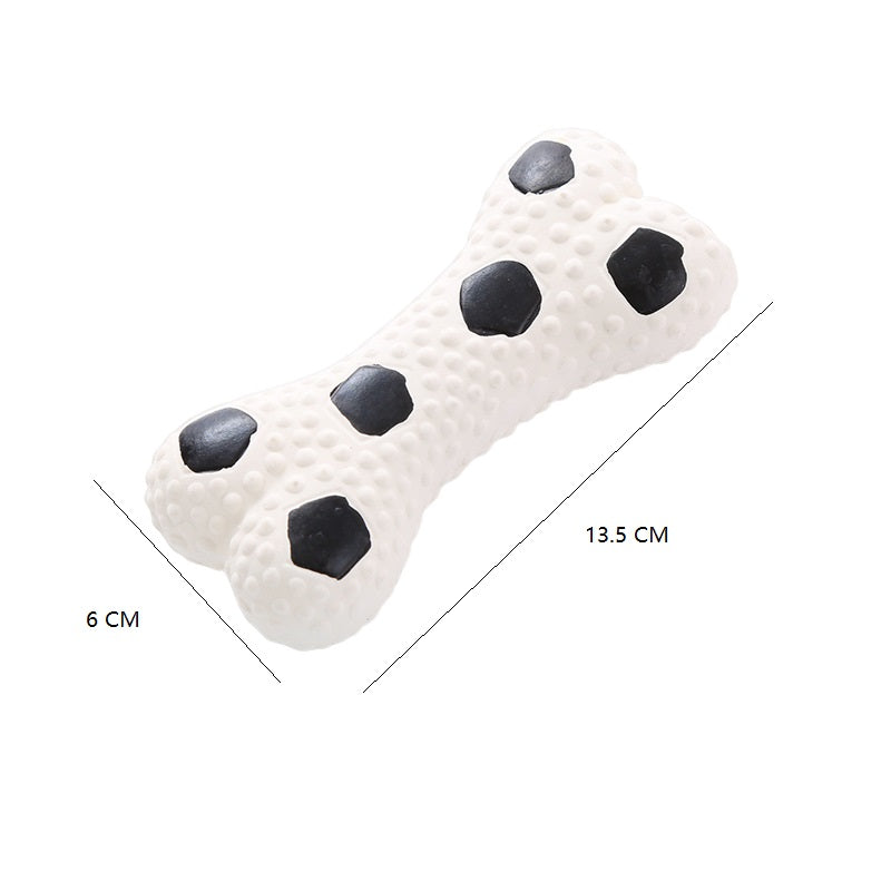 2x Latex Bone Toy Squeaky Pet Toy Latex Chew Toy