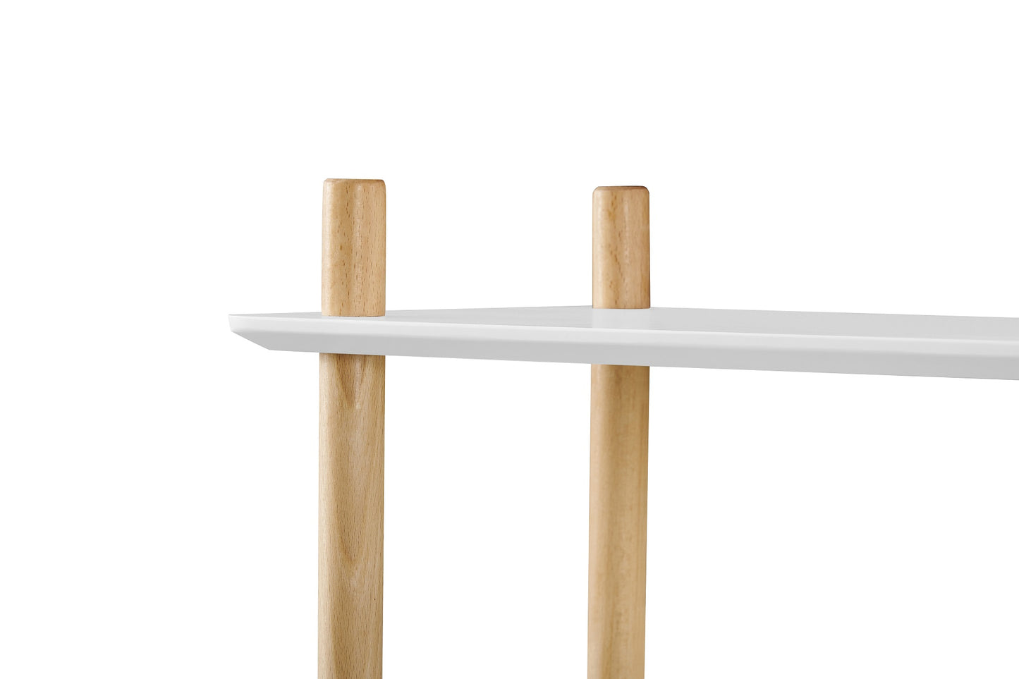 DEJINBU 1x 3-Tier Storage Shelf White with Solid Wood Legs Multipurpose Rack For Living Room Bed Room Kitech Hallway