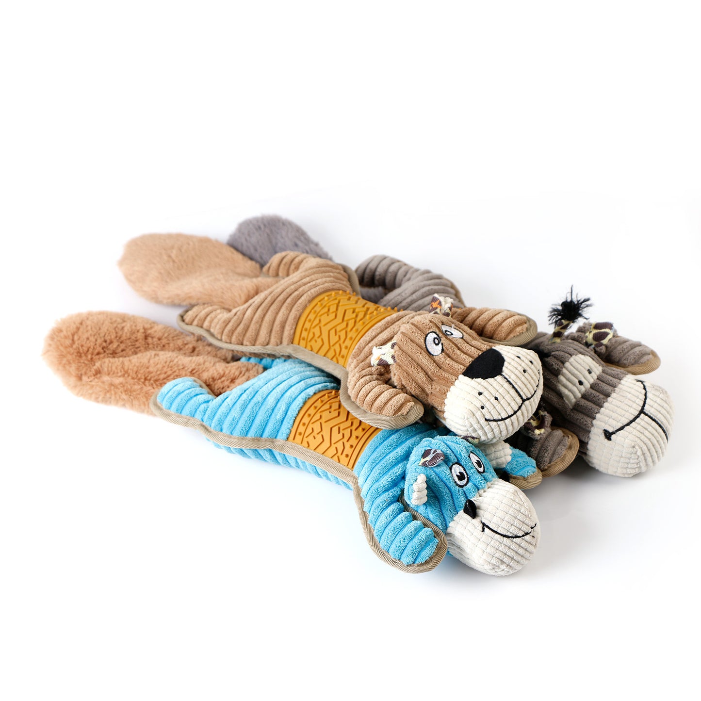 1x Plush Dog Toy Squeaky Plush Pet Toy TPR Waist Padded Chew Toy