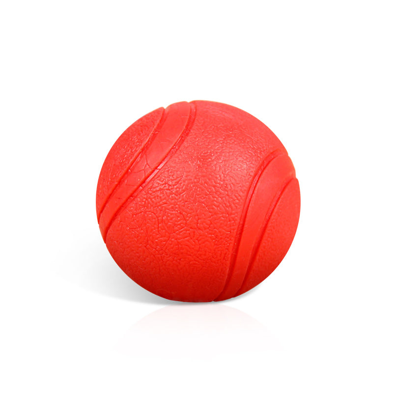 2x Red TPR Solid Ball Pet Toy Chew Toy Teething Aid