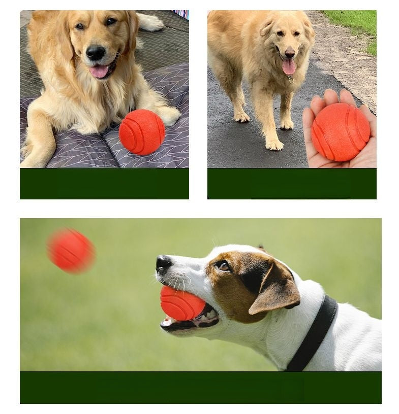 2x Red TPR Solid Ball Pet Toy Chew Toy Teething Aid