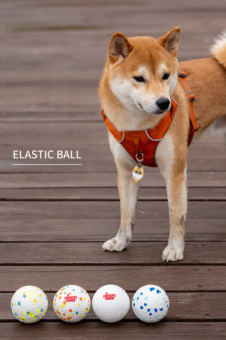 2x ETPU Solid Pop Ball Pet Toy Chew Toy Teething Aid