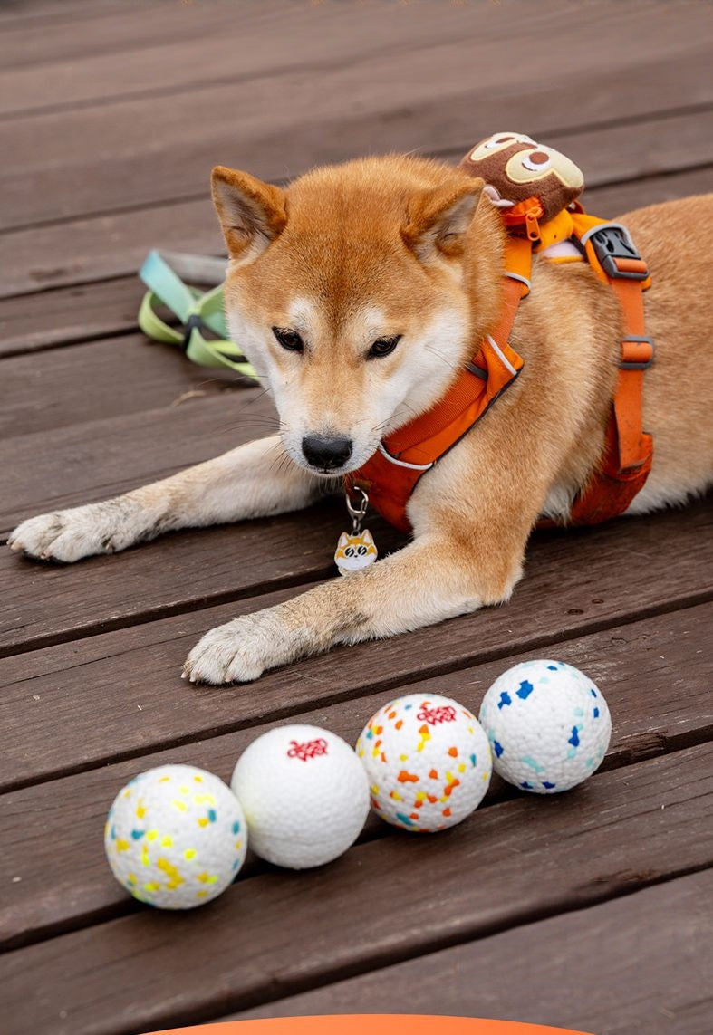 2x ETPU Solid Pop Ball Pet Toy Chew Toy Teething Aid