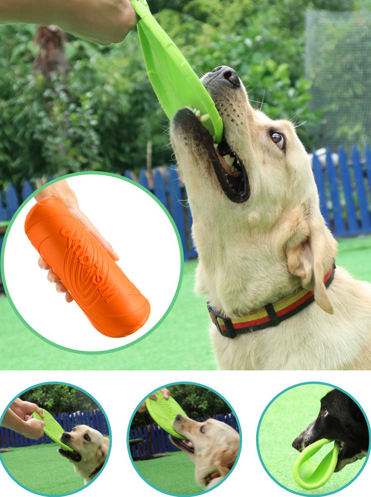 1x TPR Frisbee Dog Flying Disc Chasing Retrieving Chew Toy