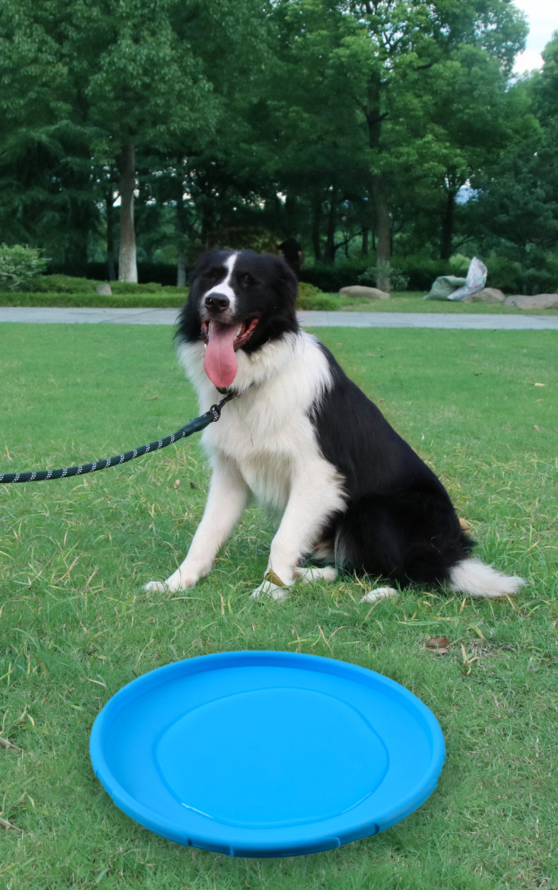 1x TPR Frisbee Dog Flying Disc Chasing Retrieving Chew Toy