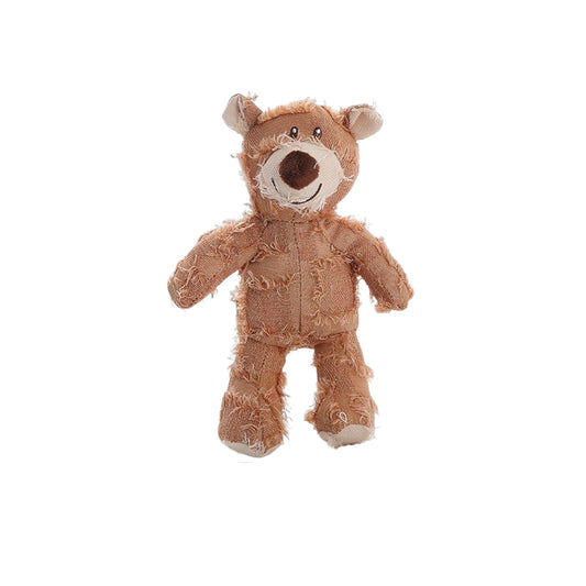1x Brown Bear Squeaky Pet Plush Toy Padded Chew Toy