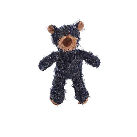 1x Navy Bear Squeaky Pet Plush Toy Padded Chew Toy