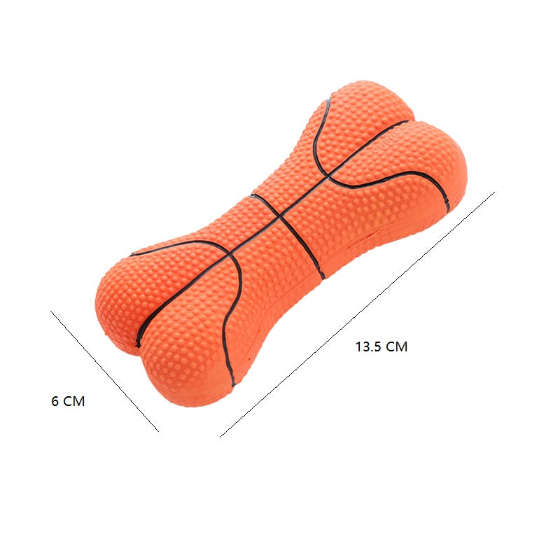 2x Latex Bone Toy Squeaky Pet Toy Latex Chew Toy