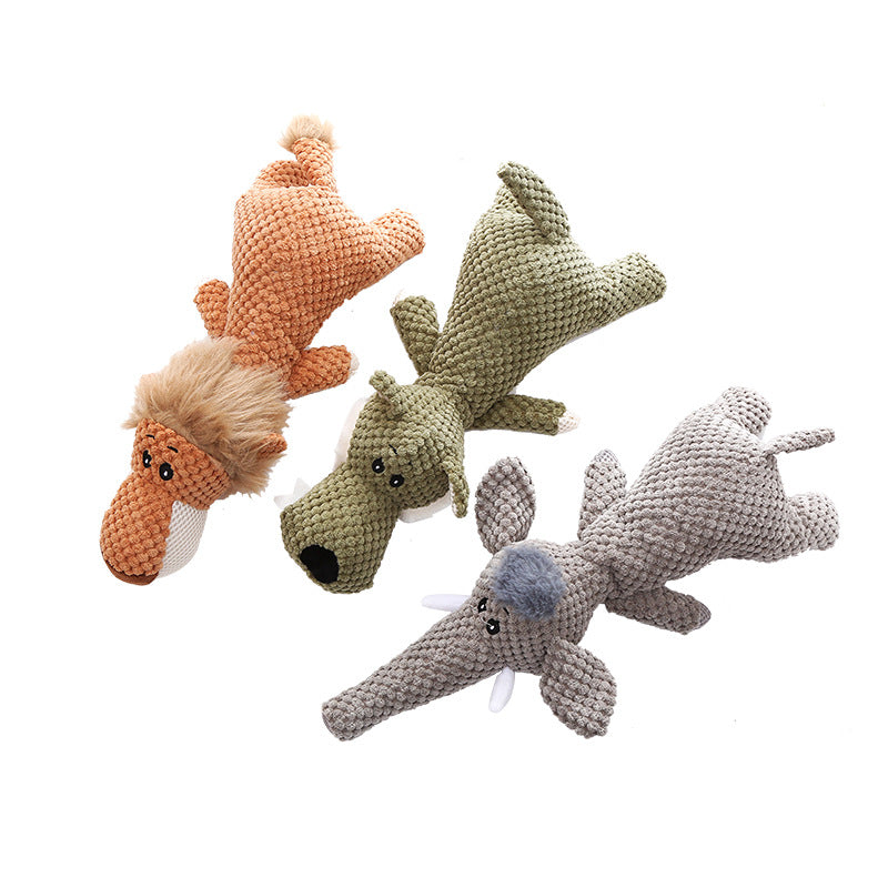 1x Elephant Toy Squeaky Pet Plush Toy Padded Chew Toy
