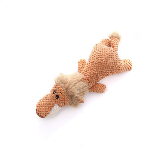 1x Lion Toy Squeaky Pet Plush Toy Padded Chew Toy