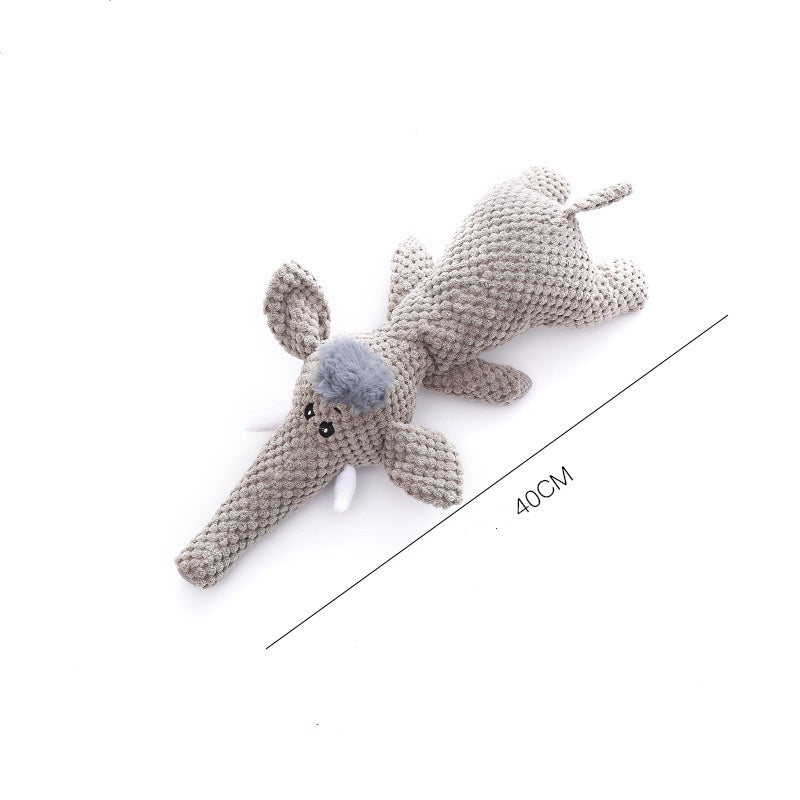 1x Elephant Toy Squeaky Pet Plush Toy Padded Chew Toy