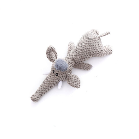 1x Elephant Toy Squeaky Pet Plush Toy Padded Chew Toy