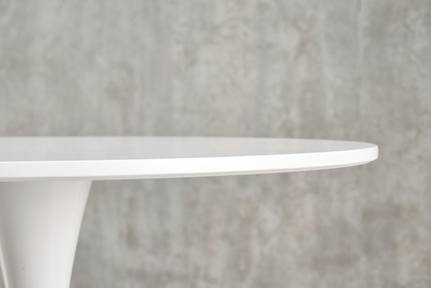 DEJINBU 1x Round Dining Table 80cm White Top Metal Pedestal For Home Cafe Office