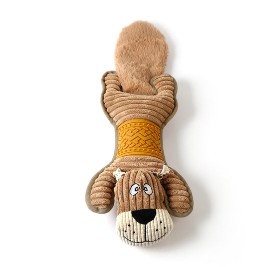 1x Plush Dog Toy Squeaky Plush Pet Toy TPR Waist Padded Chew Toy
