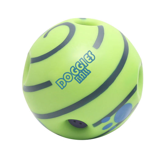 1x Green Giggle Ball Pet Toy Chew Toy Teething Aid