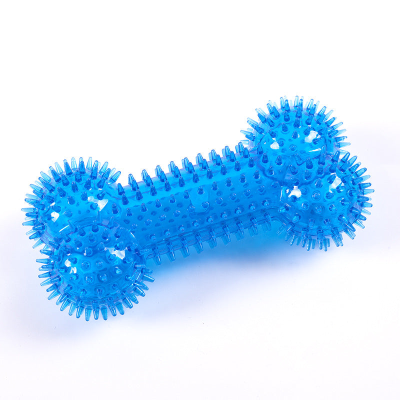 2x TPR Spine Bone Toy Squeaky Pet Toy TPR Chew Toy