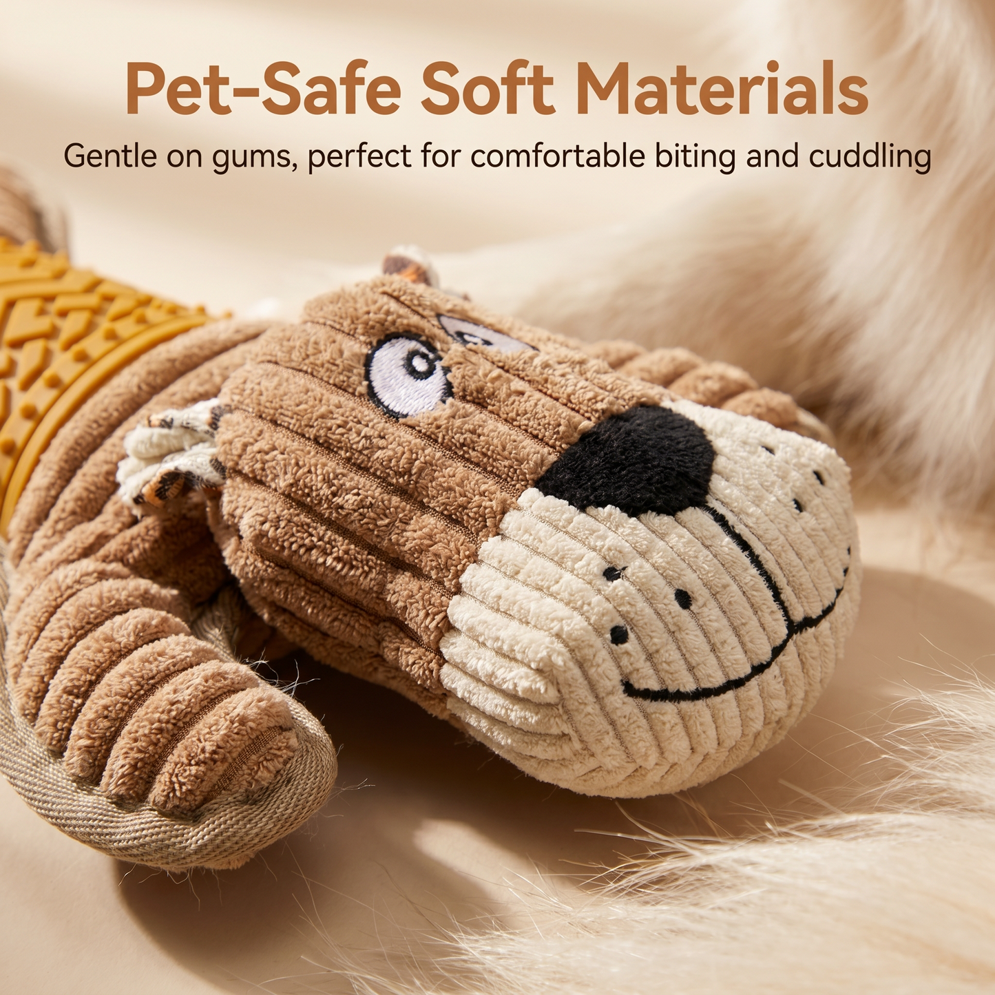 1x Plush Dog Toy Squeaky Plush Pet Toy TPR Waist Padded Chew Toy