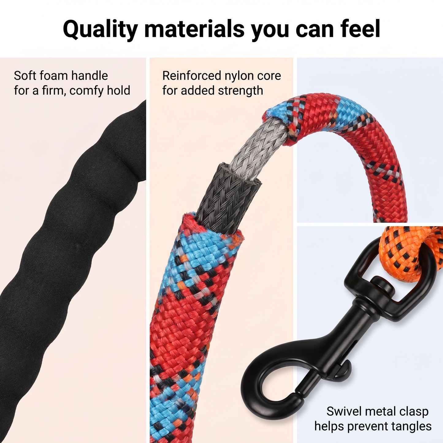 1x Dog Leash Reflective 2M Length 1.2cm DiameterIdeal Dog Walking Companion