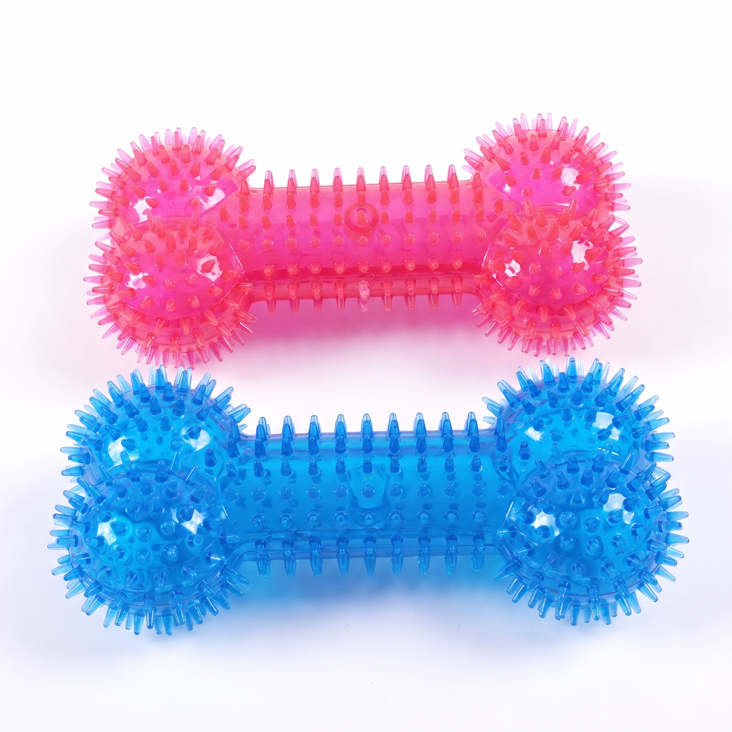 2x TPR Spine Bone Toy Squeaky Pet Toy TPR Chew Toy