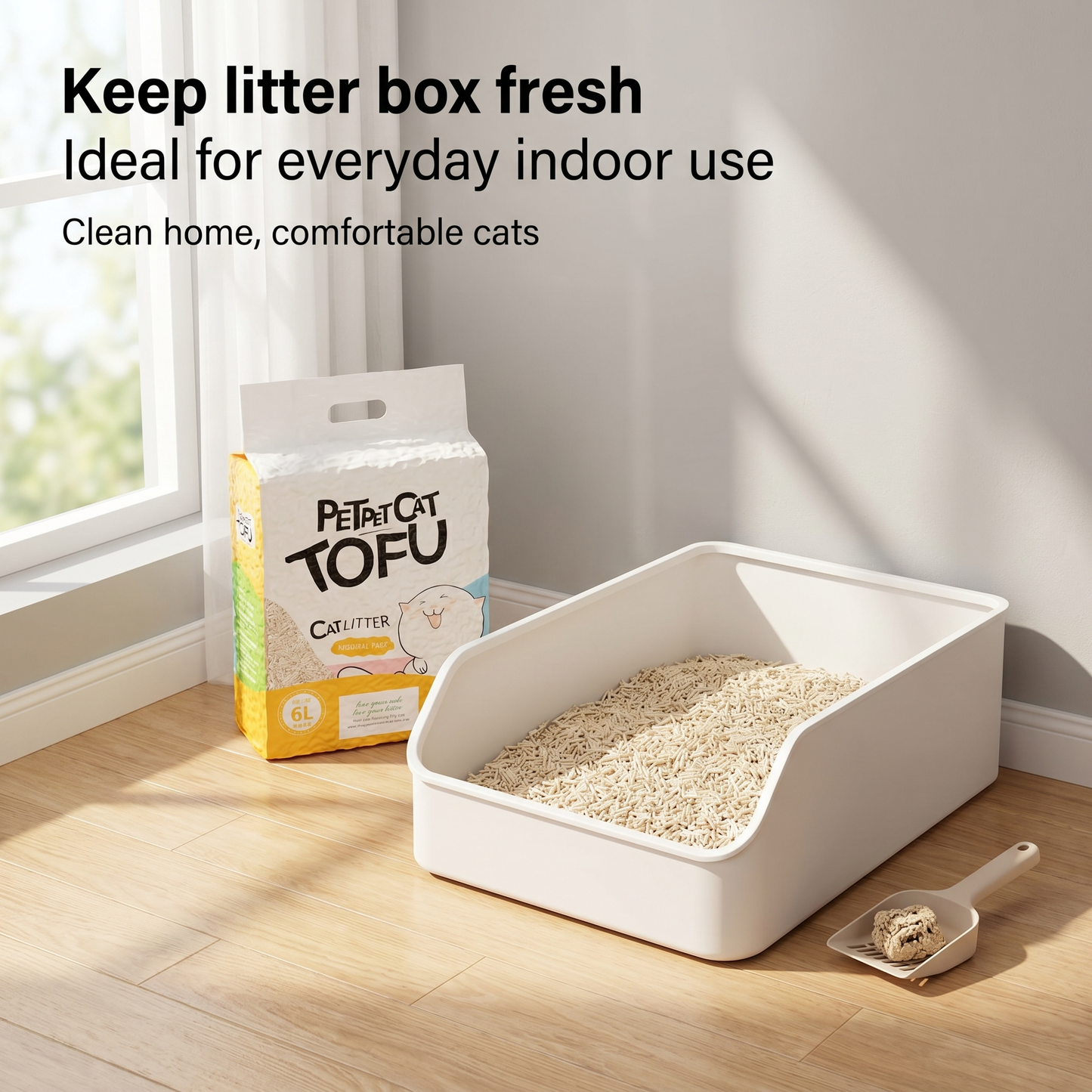 1X Cat Litter 2.5KG 6L Tofu Super Absorbent Odour Control Flushable Free Shipping