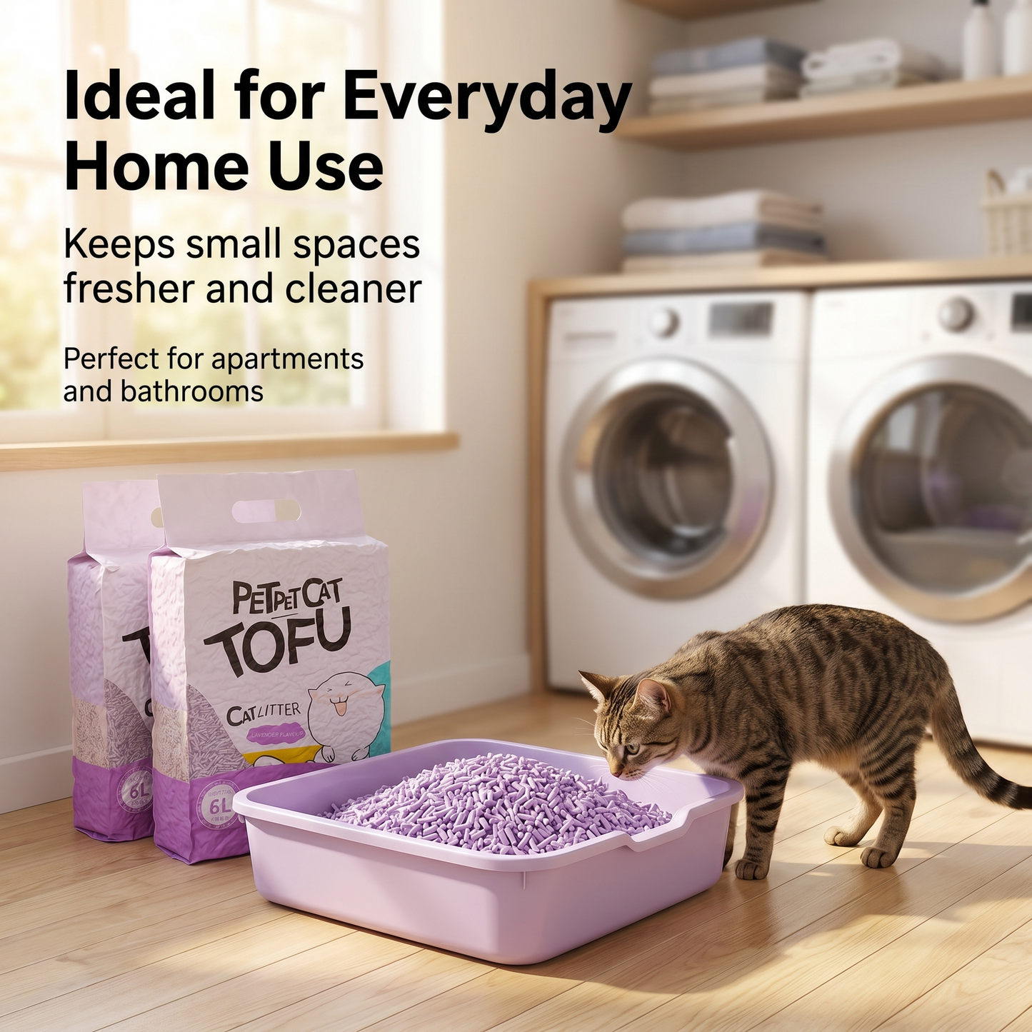 1X Cat Litter 2.5KG 6L Tofu Super Absorbent Odour Control Flushable Free Shipping